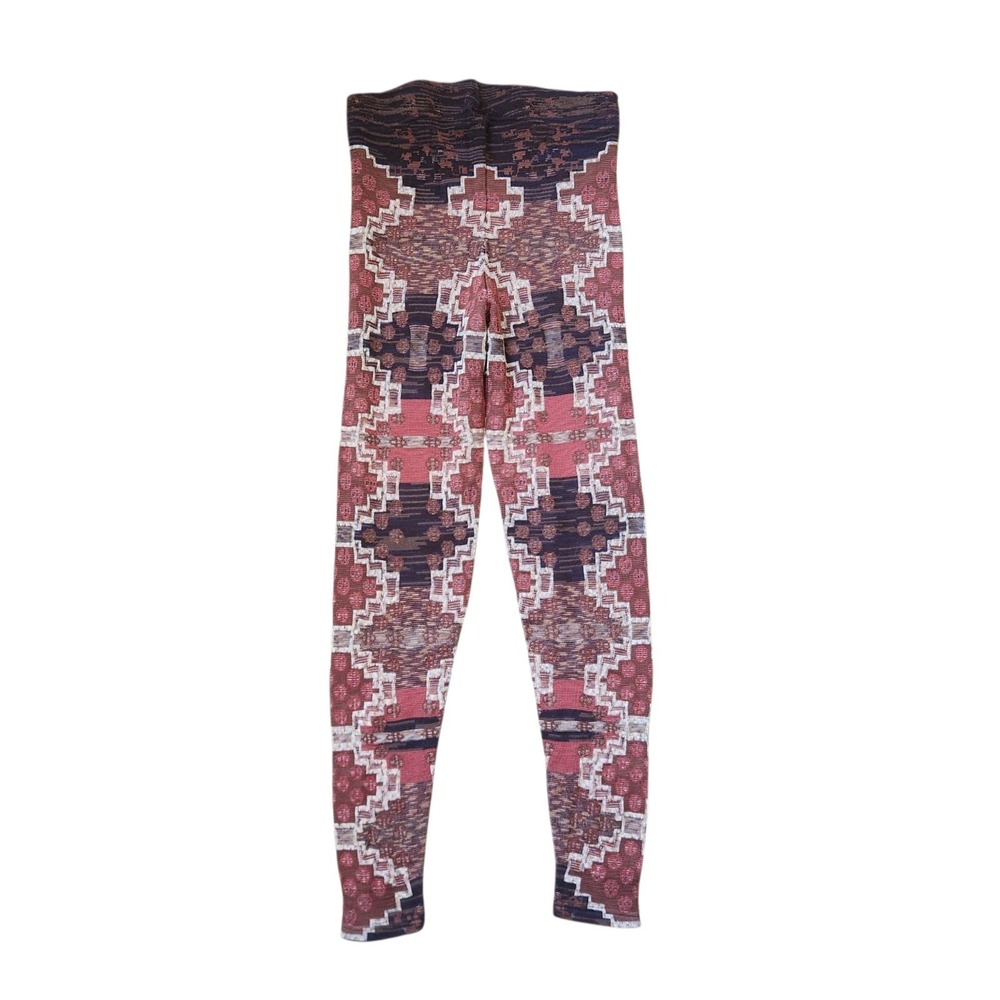 Free People Byzantine Sweater Leggings Aztec Print Pull Size S Textured Knit - Picture 3 of 7